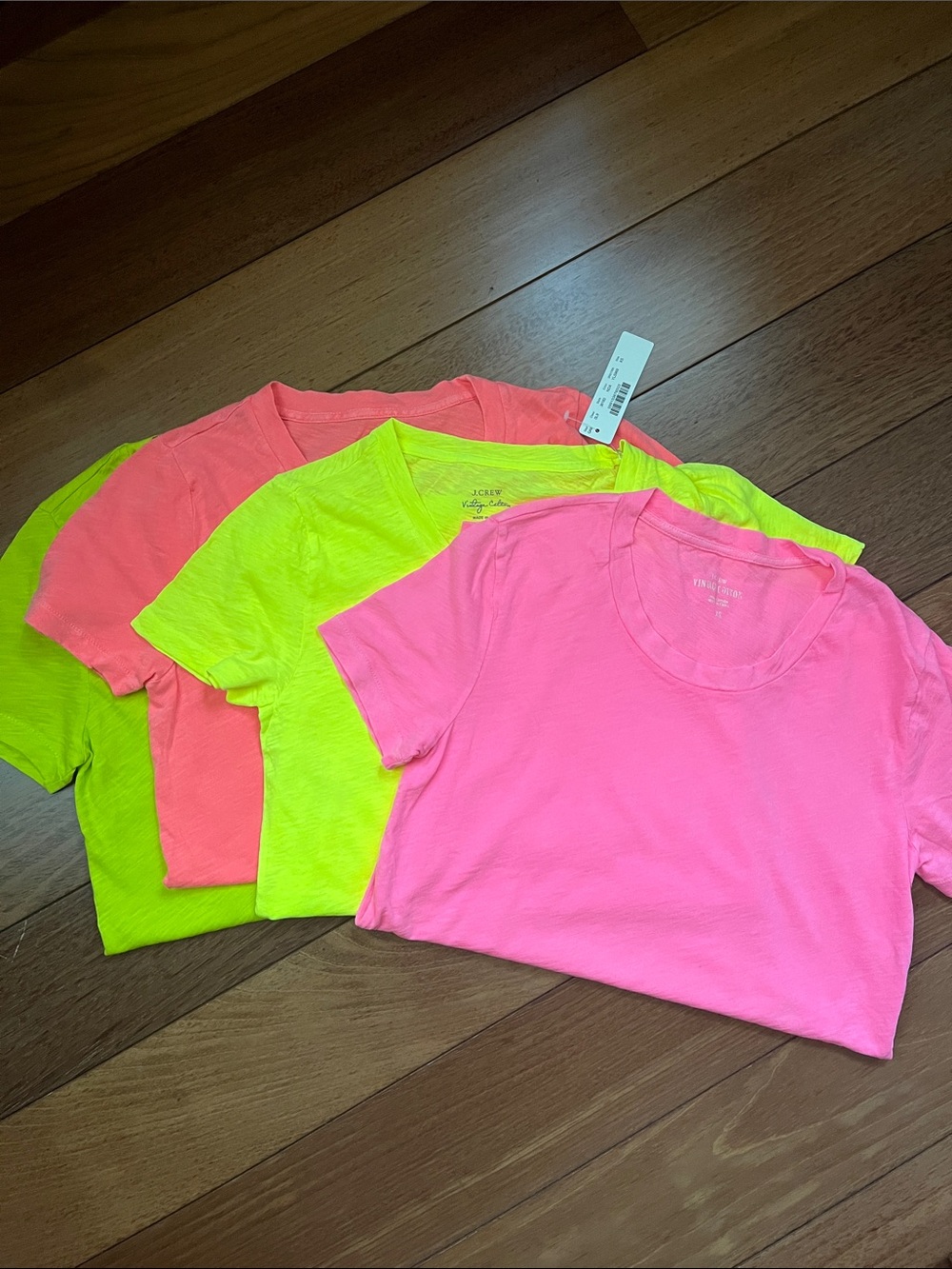 Lot of 4 NWT J. Crew Vintage Cotton Crew Neck Tees
